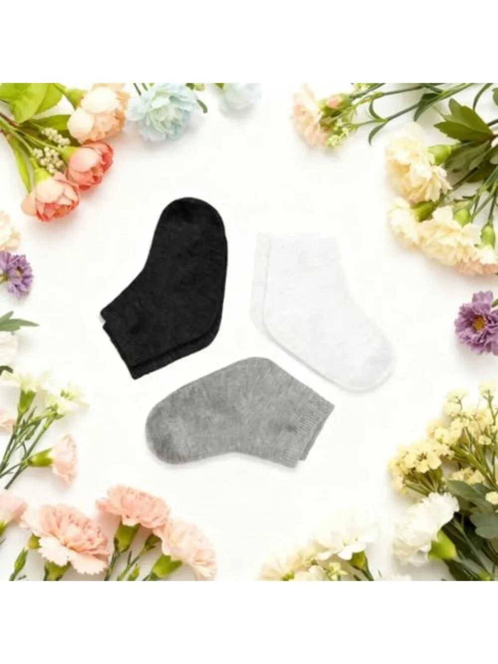 63 Pairs Infant Newborn Low Cut Socks - Breathable Cotton Baby Unisex Socks for